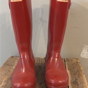 Hunter Red Women's Tall Rain Boots